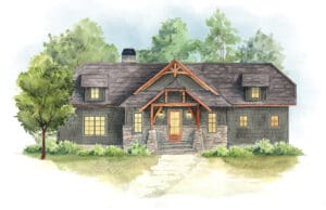 Payton Cottage - Watercolor Rendering